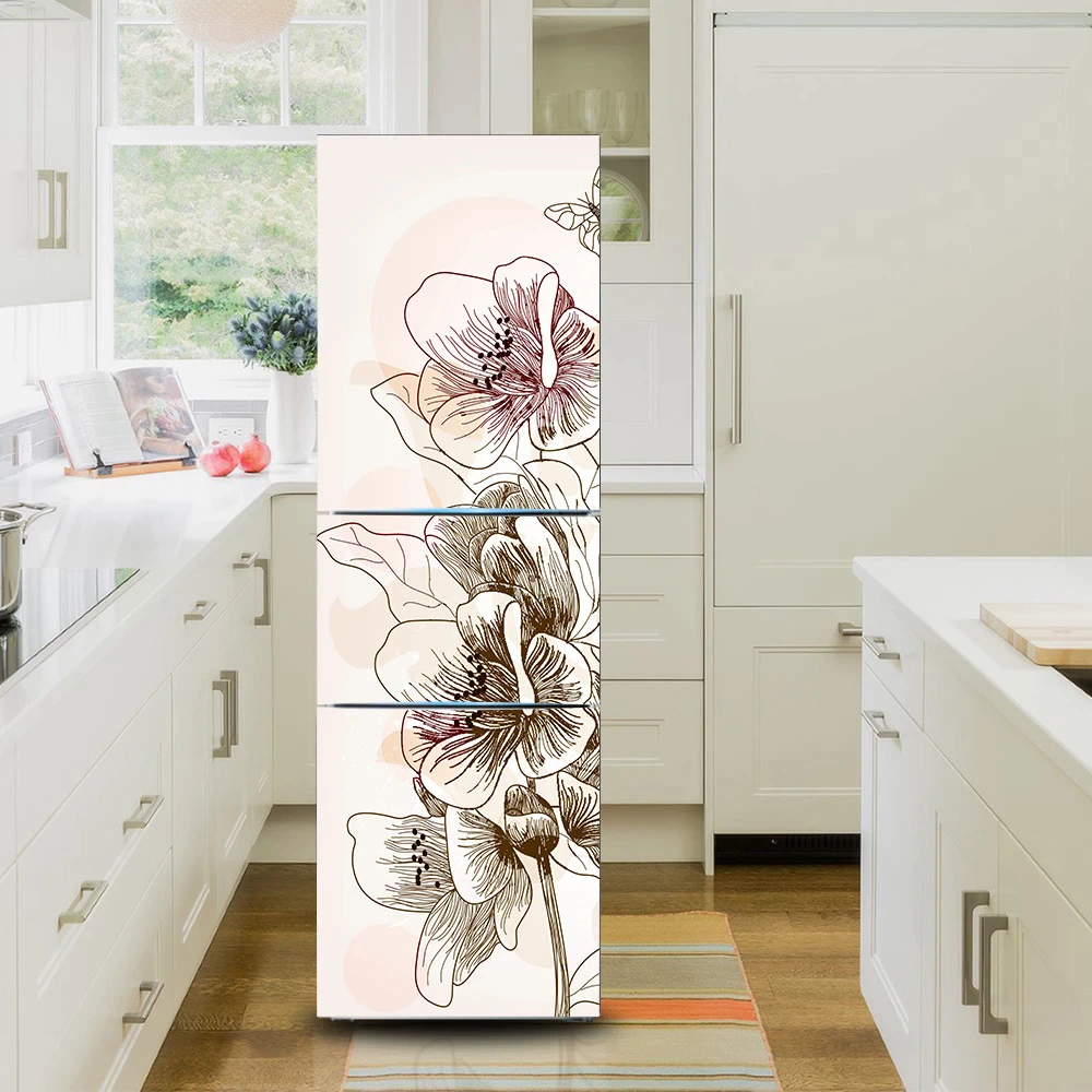 3D Fridge Sticker Refrigerator Wrap Freezer Skin Door Cover Wallpaper Kitchen Home Decoration Accessories Modern 3d.jpg Q90.jpg
