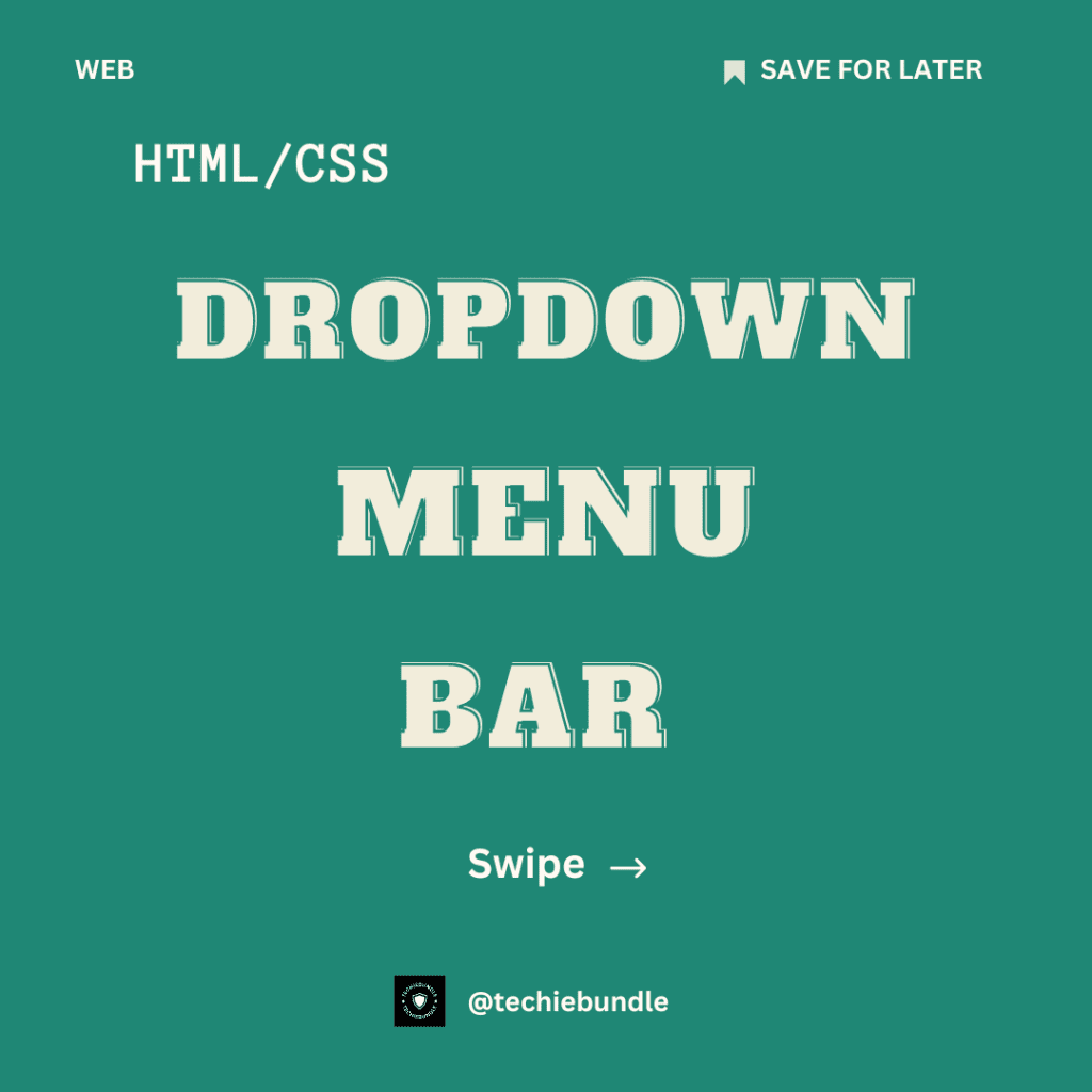 dropdown menu bar on hover