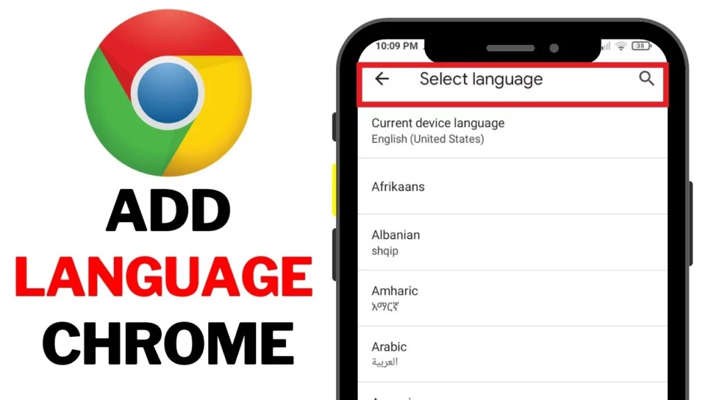 Google Chrome change language