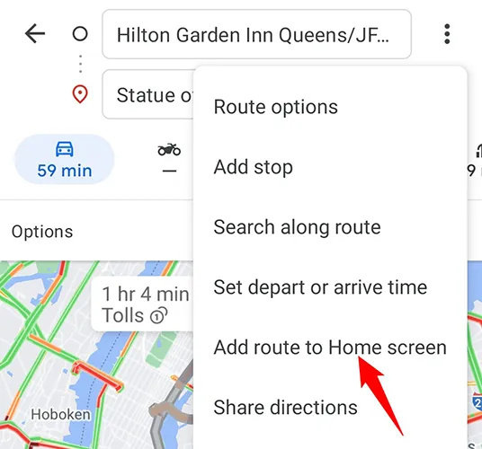 How to save a route on Google Maps?