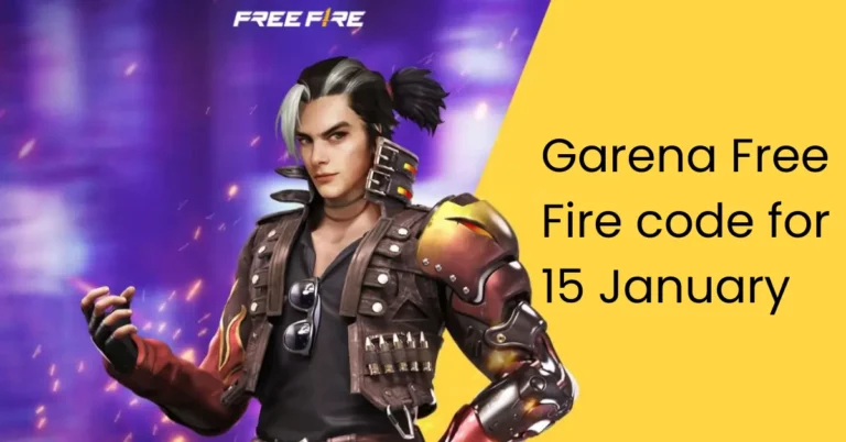 Garena Free Fire Max Redeem Codes for 15 January