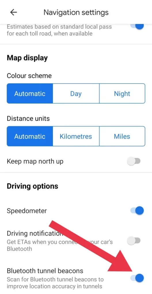 Google Maps Bluetooth tunnel
