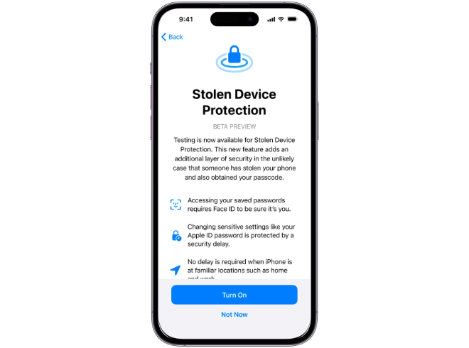 Stolen Device Protection Upgrade: