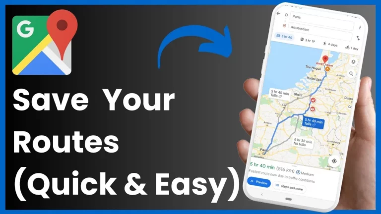 How to save a route on Google Maps