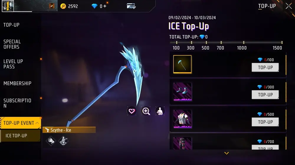How to Complete the Ice Top-Up Event?