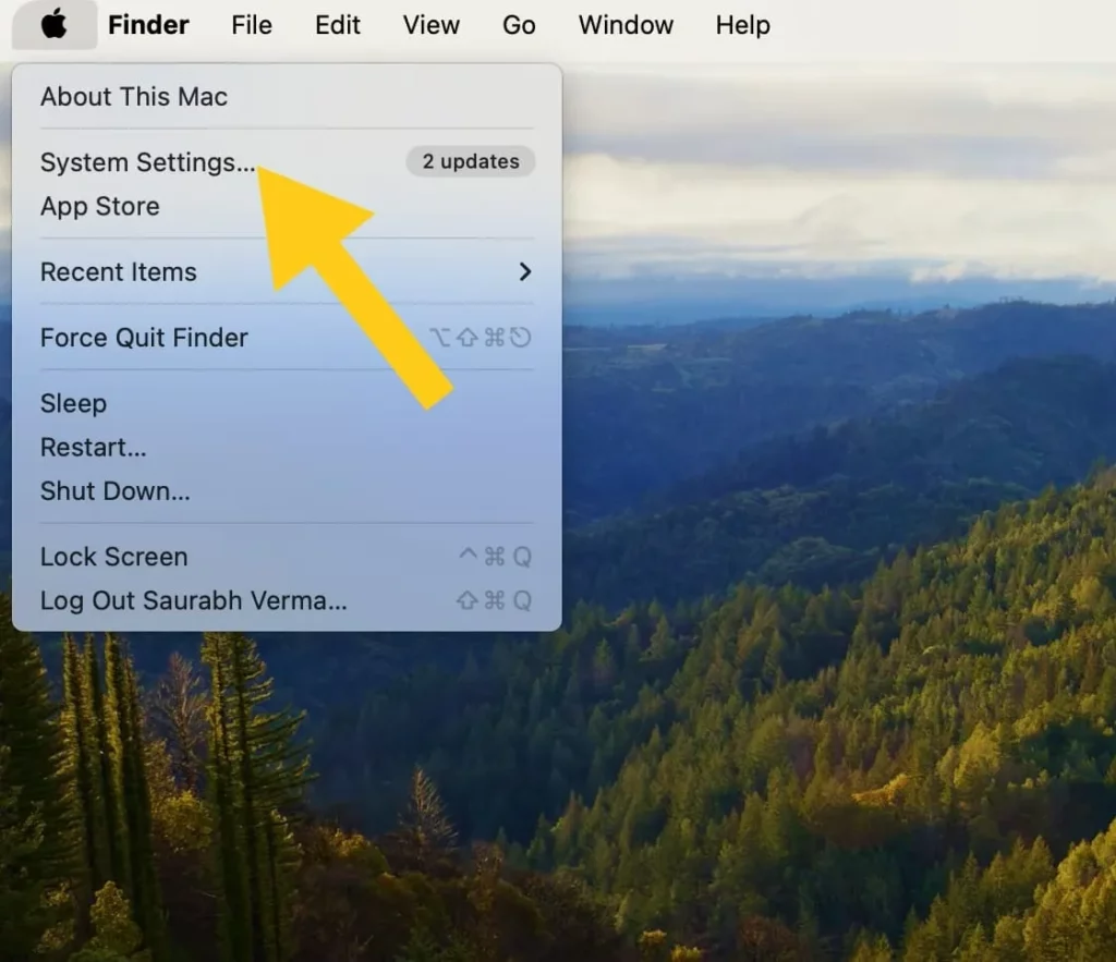 System Setting for Mac’s screen resolution in macOS Sonoma